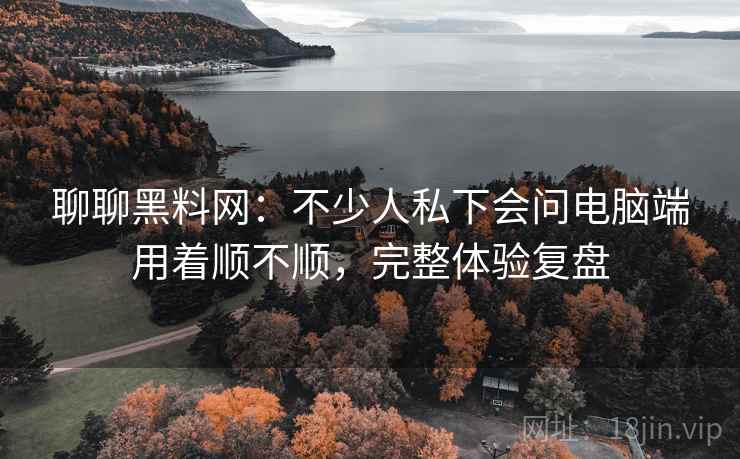 聊聊黑料网：不少人私下会问电脑端用着顺不顺，完整体验复盘