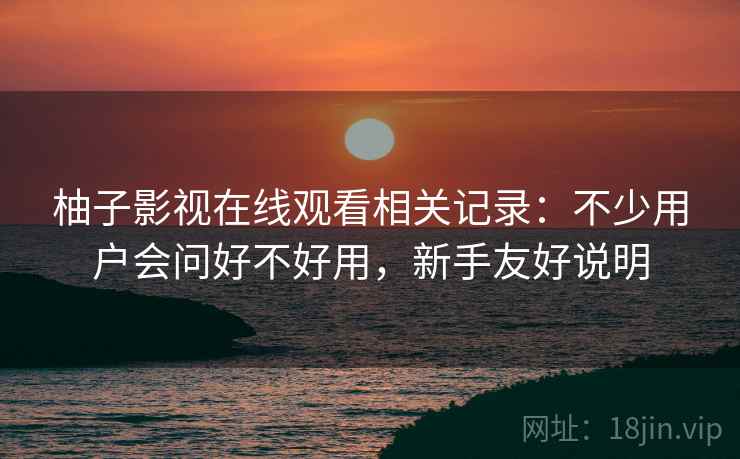 柚子影视在线观看相关记录：不少用户会问好不好用，新手友好说明