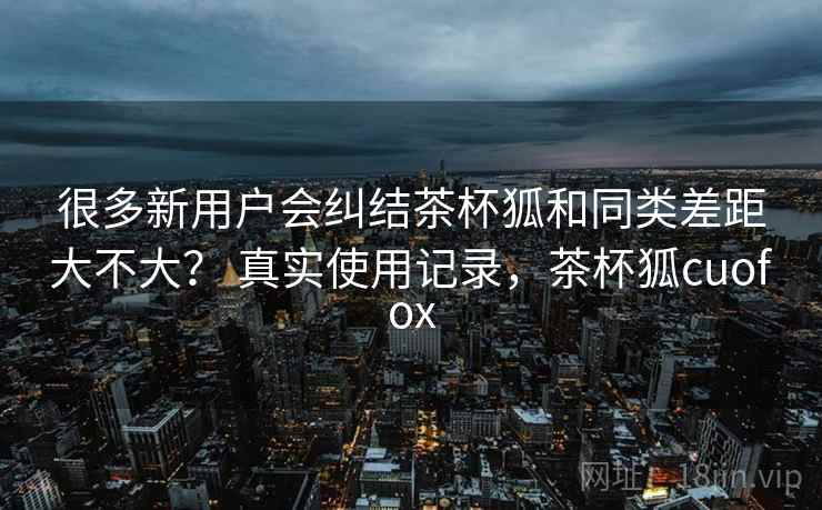 很多新用户会纠结茶杯狐和同类差距大不大？ 真实使用记录，茶杯狐cuofox